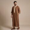 Modern Brown Moroccan Thobe