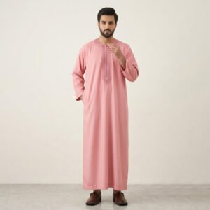 Rose Pink Moroccan Thobe