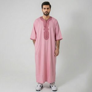 Traditional Pink Moroccan Thobe