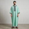 Traditional moroccan mint green thobe