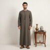 Authentic Emirati Style earthy taupe Mens Thobe