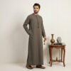 Authentic Emirati Style earthy taupe Mens Thobe