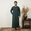 Deep Pine Green Omani Style Thobe for Men