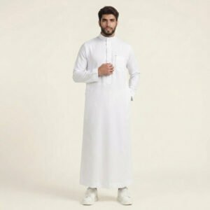 Executive White plus size jubba for men