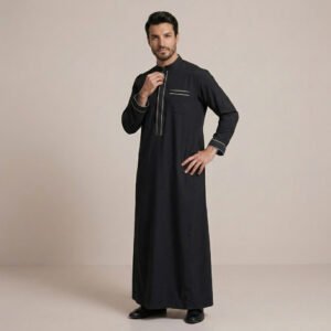 Premium Black plus size jubba men UK