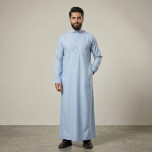 Premium Sky-Blue jubba plus size uk