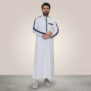Pristine White plus size jubba men UK