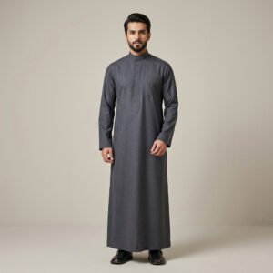 Traditional Charcoal Grey jubba plus size uk