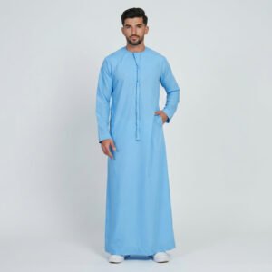 Vibrant Sky Blue men’s plus size jubba uk