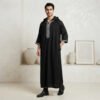 Black Moroccon Thobe With Hood