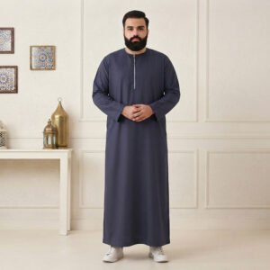 Dark Blue Omani Style 6xl men thobes