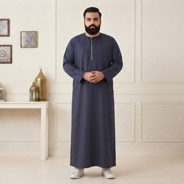 Dark Blue Omani Style 6xl men thobes