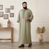 Embroidered Brown Grey Men 6xl thobes uk