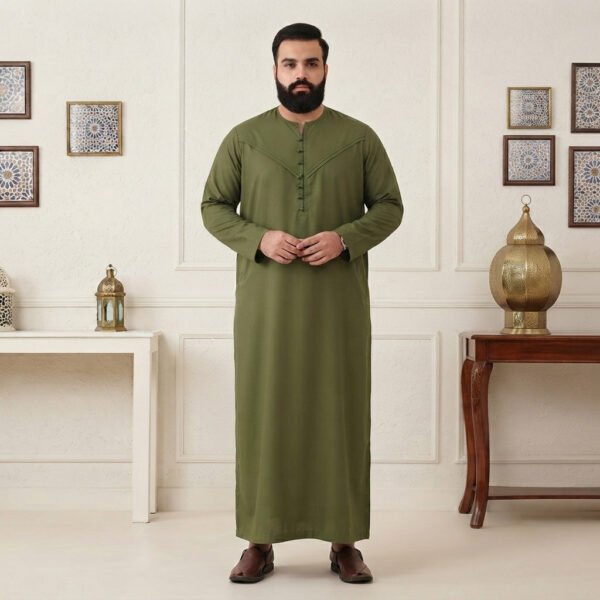 Emirati Olive Green men's 6xl thobe Emirati Olive Green men's 6xl thobe