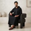 Hooded Black Moroccan Thobe (2) Hooded Black Moroccan Thobe (2)