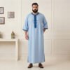 Light Blue Moroccan men thobes uk 6xl