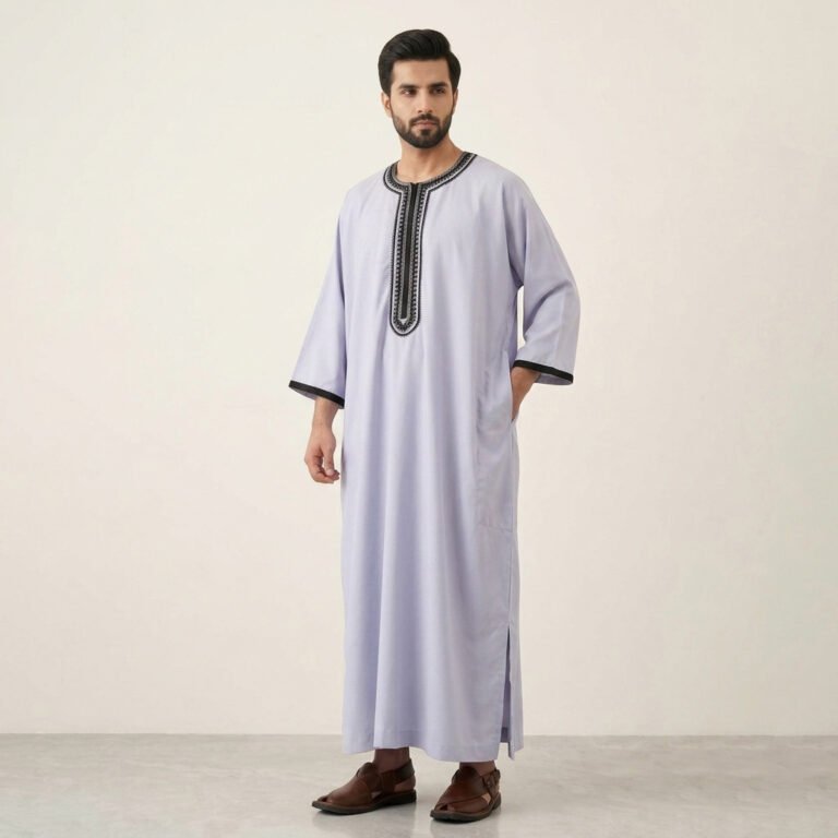 Light blue moroccan wholesale thobes supplier UK