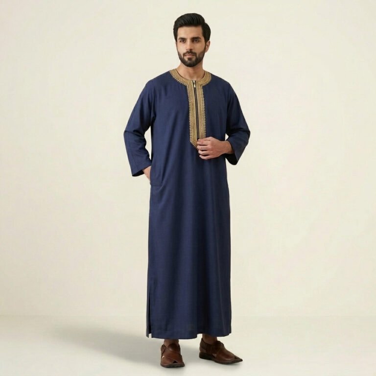navy blue Moroccan wholesale thobes uk