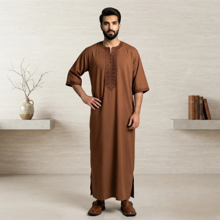 Brown wedding thobe
