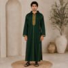 Deep Emerald Green Hooded Moroccan Djellaba Deep Emerald Green Hooded Moroccan Djellaba