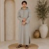 Elegant Light Grey Moroccan Djellaba for Men