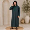 Luxury Designer Green Hooded Moroccan Djellaba (2) Luxury Designer Green Hooded Moroccan Djellaba
