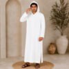 Premium White Moroccan Djellaba for Men (2) Premium White Moroccan Djellaba for Men