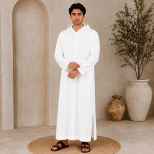 Premium White Moroccan Djellaba for Men
