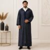 Deep Hooded Navy Blue Winter Thobes UK