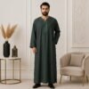 Forest Green Embroidered Thobes For Winter