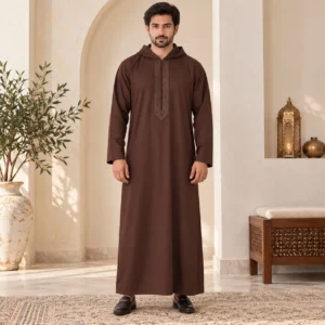 Chocolate Brown Moroccan Hooded Thobes USA Chocolate Brown Moroccan Hooded Thobes USA