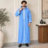 Embroidered Sky Blue Hooded Thobes UK Embroidered Sky Blue Hooded Thobes UK