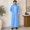 Embroidered Sky Blue Wool Thobe UK Embroidered Sky Blue Wool Thobe UK