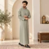 Men’s Gray Hooded Omani Zipper Thobes UK Men’s Gray Hooded Omani Zipper Thobe